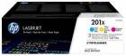 HP 201X 3-pack High Yield C/M/Y Original LJ Toner Cartridges, CF253XM