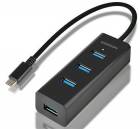 AXAGON HUE-S2C Type-C 4x USB3.0 CHARGING hub, microUSB nap. konektor