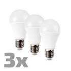 Solight LED žárovka 3-pack, klasický tvar, 12W, E27, 3000K, 270°, 980lm, 3ks v balení