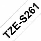 Brother TZe-S261, bílá / černá (36mm, laminovaná, extrémně adhezivní)