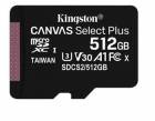 Kingston micro karta 512GB micSDXC Canvas Select Plus 100R A1 C10