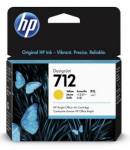 HP 712 29-ml Yellow DesignJet Ink Cartridge, 3ED69A