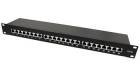 Patchpanel 19'' kat. 6a STP, 24 portů, černý