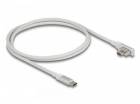 Delock Magnetický kabel Thunderbolt™ 3 USB-C™, 4K 60 Hz, ze zástrčkového na zástrčkový, pravoúhlý, 1,20 m