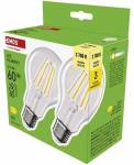 Emos LED žárovka Filament A60 / E27 / 5,9 W (60 W) / 806 lm / teplá bílá 2ks