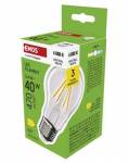 Emos LED žárovka Filament A60 / E27 / 3,4 W (40 W) / 470 lm / neutrální bílá