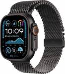 Apple Watch Ultra 2 49mm Černý titan s černým titanovým milánským tahem - L