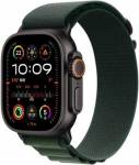 Apple Watch Ultra 2 49mm Černý titan s tmavě zeleným alpským tahem - Large