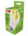 Emos LED žárovka Filament A60 / E27 / 5,9 W (60 W) / 806 lm / teplá bílá