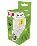 Emos LED žárovka Filament A60 / E27 / 5,9 W (60 W) / 806 lm / neutrální bílá